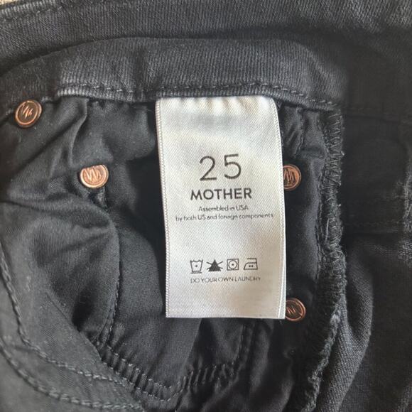 MOTHER | High-Waisted Looker Black Wash: Not Guilty Cut#604962 Size 25 - Picture 7 of 13